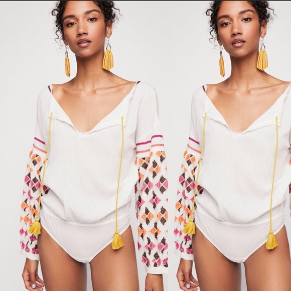 Free People Tops - Free People Livin’ For The Weekend Bodysuit Size M